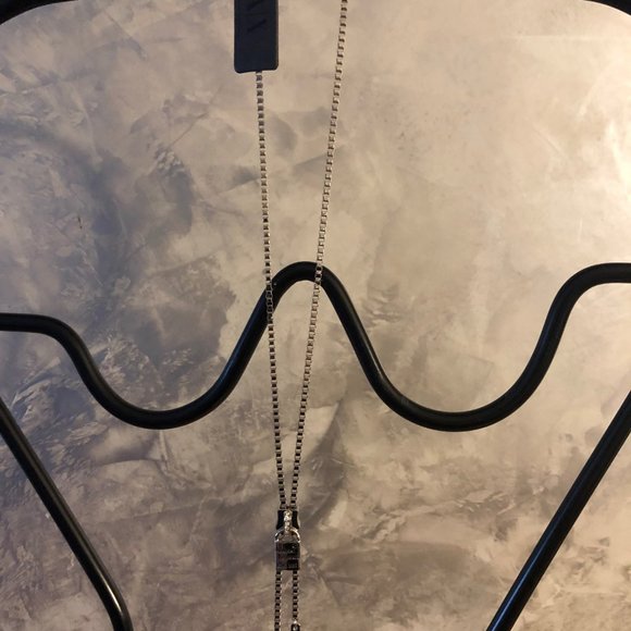 Armani Exchange  Silver Plated "Zipper" Lariat - Picture 3 of 6